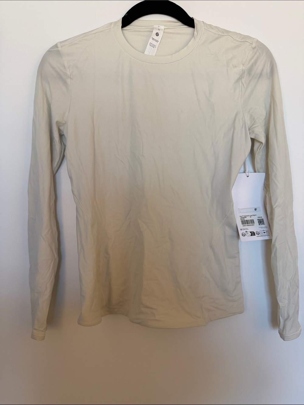lululemon athletica long sleeve crew top - cream